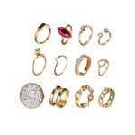Buy Femnmas Party 12Pcs Ring Set - Purplle
