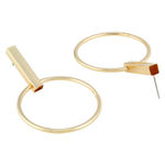 Buy Femnmas Golden Loop Earrings For Girls - Purplle