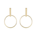 Buy Femnmas Golden Loop Earrings For Girls - Purplle