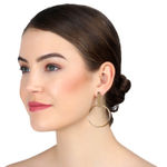 Buy Femnmas Golden Loop Earrings For Girls - Purplle