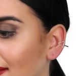 Buy Femnmas Golden Triangle Ear Lobe Earring - Purplle