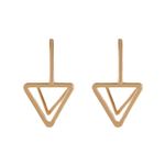 Buy Femnmas Golden Triangle Ear Lobe Earring - Purplle