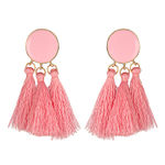 Buy Femnmas Light Pink Tassel Earring - Purplle