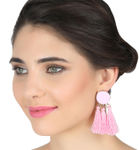 Buy Femnmas Light Pink Tassel Earring - Purplle