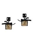 Buy Femnmas Black Square Stone Earring - Purplle