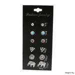 Buy Femnmas Elephant Earring Set (Pack of 6 Pair) - Purplle