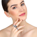 Buy Femnmas Silver Party Ring Set For Girls - Purplle