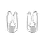 Buy Femnmas Silver Round EarClip For Girls - Purplle