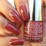 Buy DeBelle Gel Nail Lacquer Creme Scarlet Ruby - Pastel Burgundy, (8 ml) - Purplle