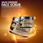 Buy Qraa Men Haldi Chandan Face Scrub (100g) for Skin Brightening/Lightening with Turmeric Oil & Sandalwood - Purplle