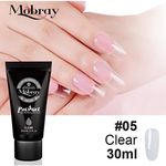 Buy Mobray Poly Gel Manicure Set Extend Builder Polygel Kits Finger Nail Extension UV LED Acrylic Builder Gel (05-Clear - 30ml) - Purplle