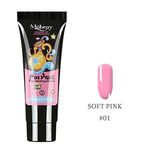 Buy Mobray Poly Gel Extend Builder Polygel Finger Nail Extension UV LED Acrylic Builder Gel (Soft Pink_01_15 ml) - Purplle