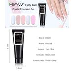 Buy Elite99 Acrylic Poly Extension Gel Quick Building Gel Polish Clear Pink Nail Tips UV Builder Gel Finger Extend Builder Nail Gel (15ml E99_PG_01) - Purplle