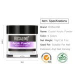 Buy ROSALIND Colorful Acrylic Powder For Crystal poly gel Manicure Set kit Nail extension nail art design carved Powder (Acrylic Power_10g_RPC206) - Purplle