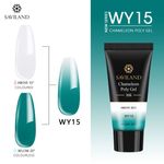 Buy SAVILAND Polygel Changing Color Thermal Extension Nail Art Camouflage Acrylic Poly Gel Nail Quick Building UV Gel Polish (WY15_30g) - Purplle