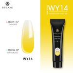 Buy SAVILAND Polygel Changing Color Thermal Extension Nail Art Camouflage Acrylic Poly Gel Nail Quick Building UV Gel Polish (WY14_15g) - Purplle