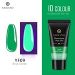 Buy SAVILAND Poly Gel Neon Nails Rainbow Fluorescence Polygel Crystal Enhancement Slip Solution Quick Extension Gel (YF09_Brisk Green_30g) - Purplle