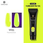 Buy SAVILAND Poly Gel Neon Nails Rainbow Fluorescence Polygel Crystal Enhancement Slip Solution Quick Extension Gel (YF01_Fluorescence_15g) - Purplle