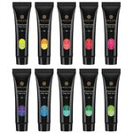 Buy SAVILAND Poly Gel Neon Nails Rainbow Fluorescence Polygel Crystal Enhancement Slip Solution Quick Extension Gel (YF10_Shiny Green_15g) - Purplle