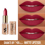 Buy Shakti By NY Bae Creamy Matte Lipstick - Head Bang 7 (4.2 g) | Maroon | Bold Matte Finish | Rich Colour Payoff | Long lasting | Smooth Application | Nourishing | Cruelty & Paraben Free - Purplle
