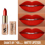Buy Shakti By NY Bae Creamy Matte Lipstick - Feather Step 14 (4.2 g) | Orange | Bold Matte Finish | Rich Colour Payoff | Long lasting | Smooth Application | Nourishing | Cruelty & Paraben Free - Purplle