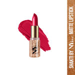 Buy Shakti By NY Bae Creamy Matte Lipstick - Box Step 16 (4.2 g) | Pink | Bold Matte Finish | Rich Colour Payoff | Long lasting | Smooth Application | Nourishing | Cruelty & Paraben Free - Purplle