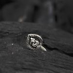 Buy Ferosh Leaf Buddha Silver Oxidised Clip On Nose Pin - Purplle