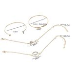 Buy Ferosh Ava Golden Love Bracelet Set - Purplle