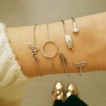 Buy Ferosh Ava Golden Love Bracelet Set - Purplle