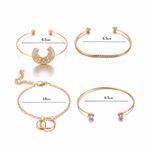 Buy Ferosh Stoica Gleaming Golden 4 Bracelets Set - Purplle