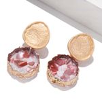 Buy Ferosh Arianna Valentine Red-White Golden Drop Earrings - Purplle