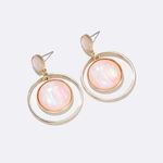Buy Ferosh Divina Golden Pink Concentric Circular Earrings - Purplle
