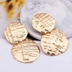 Buy Ferosh Flavio Golden Metallic Crepe Earrings - Purplle