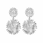 Buy Ferosh Florinio Silver Sunflower Drop Earrings - Purplle