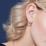 Buy Ferosh Grazina Golden Rhinestone Circular Drop Earrings - Purplle