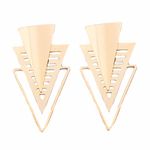 Buy Ferosh Garcia Inverted Triangle Golden Party Earrings - Purplle