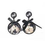 Buy Ferosh Iniya Party Black Sparkly Bow Stud Earrings - Purplle