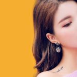 Buy Ferosh Iniya Party Black Sparkly Bow Stud Earrings - Purplle