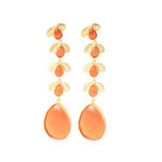 Buy Ferosh Pariyat coral Golden Drop Earrings - Purplle