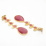 Buy Ferosh Pariyat Pink Golden Drop Earrings - Purplle