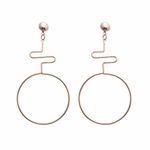 Buy Ferosh Tierra Curved Twisted Open Circle Drop Earrings - Purplle