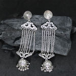 Buy Ferosh Ragini Silver Oxidized Chandelier Jhumki Earrings - Purplle