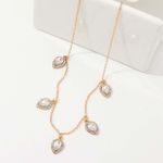 Buy Ferosh Faustine Pear Crystal Golden Neckpiece - Purplle