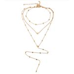 Buy Ferosh Chevalier Golden Trinkets Layered Heart Neckpiece - Purplle