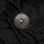 Buy Ferosh Vishali Circular Silver Oxidized Statement Ring - Purplle