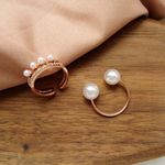 Buy Ferosh Deona Rose Golden Pearl 2-Rings - Purplle