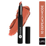Buy SUGAR Cosmetics - Matte Attack - Transferproof Lipstick - 10 Depeach Mode (Peach) - 2 gms - Transferproof Lipstick Matte Finish, Lasts Up to 8 hours - Purplle