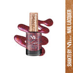 Buy Shakti By NY Bae Nail Lacquer - Times Square Tango 2 (9 ml) | Blue & Red | Glitter Top Coat | Shimmery Finish | Rich Colour Payoff | Chip Resistant | Long lasting | Non-Yellowing | One Swipe Application | Cruelty Free - Purplle