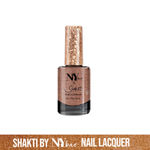 Buy Shakti By NY Bae Nail Lacquer - Spruce Street Salsa 5 (9 ml) | Peach & Silver | Glitter Top Coat | Shimmery Finish | Rich Colour Payoff | Chip Resistant | Long lasting | Non-Yellowing | One Swipe Application | Cruelty Free - Purplle