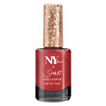 Buy Shakti By NY Bae Nail Lacquer - Empire State Electro Dance 2 (9 ml) | Red | Metallic Finish | Rich Pigment | Chip Resistant | Long lasting | Quick Drying | One Swipe Application | Cruelty Free - Purplle